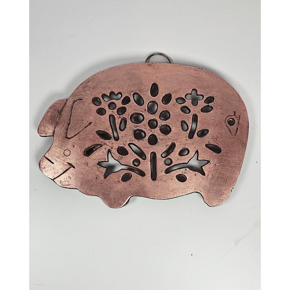 1999 ODI Coppertone 8" X 6" Cast‎ Iron Pig Figurine Trivit Wall Hanging